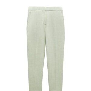 ZARA CROPPED PANTS GREEN SIZE 10 | 9929/030/500